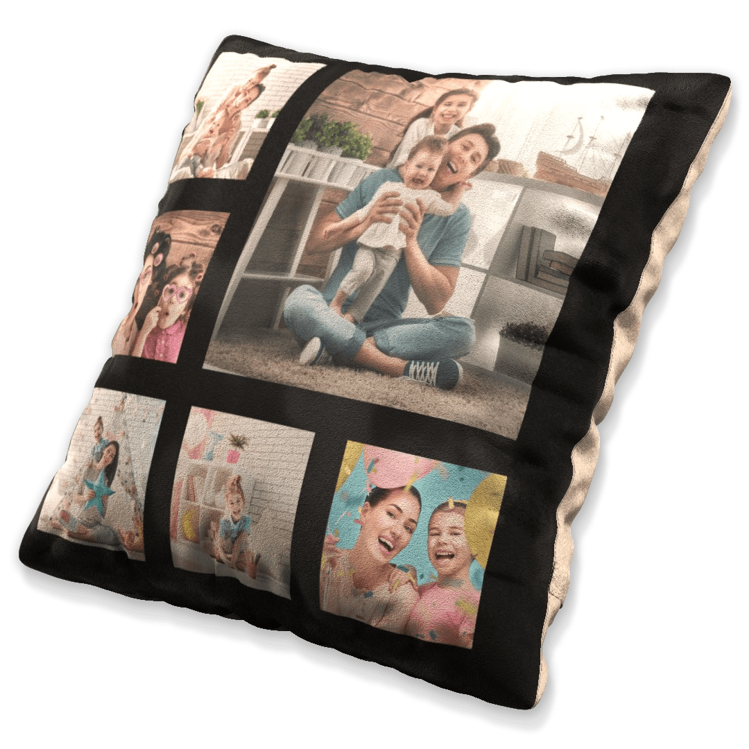 Collage photo cushions at ASDA photo