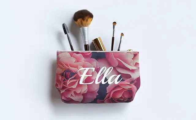 Personalised makeup bags