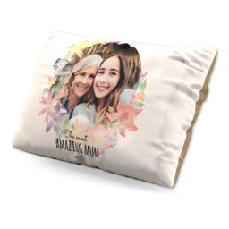Personalised Pillow (19" x 13") with Amazing Mum Watercolour design