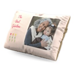 Personalised Pillow (19" x 13") with Best Grandparents Tulips design