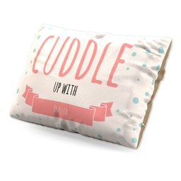 Personalised Pillow (19" x 13") with Cuddle/Cwtch design