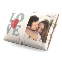 Personalised Pillow (19" x 13") with Dotty Love Folded Heart design