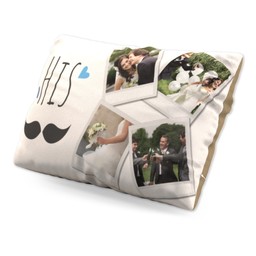 Personalised Pillow (19" x 13") with His and Hers design