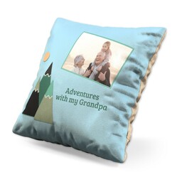 Small Photo Cushion (12" sq) with Grandparent Adventures design