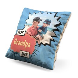 Small Photo Cushion (12" sq) with Best Grandparents Ever Explosion design