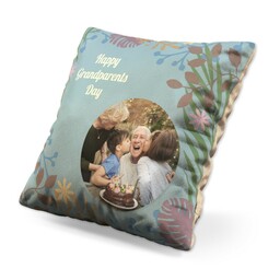 Small Photo Cushion (12" sq) with Grandparents Day Foliage design