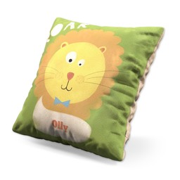 Small Photo Cushion (12" sq) with Lion design
