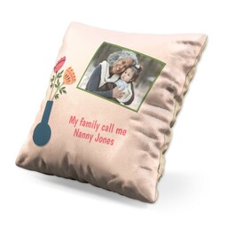 Small Photo Cushion (12" sq) with My Family Call Me design