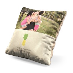 Small Photo Cushion (12" sq) with Sweet Pineapple design