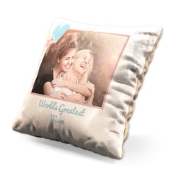 Small Photo Cushion (12" sq) with World's Greatest design