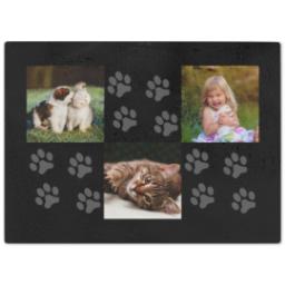 Thumbnail for Photo Chopping Boards with Paw Prints Custom Colour design 1