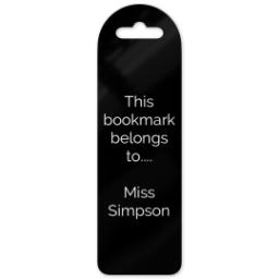 Thumbnail for Personalised Bookmarks with Custom Colour (Custom Text Only) design 1