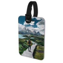 Thumbnail for Personalised Luggage Tag (Silver Glitter) with Full Photo design 2