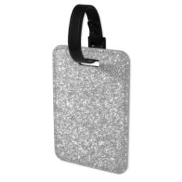 Thumbnail for Personalised Luggage Tag (Silver Glitter) with Full Photo design 3