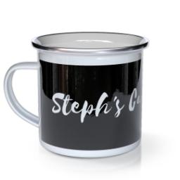 Thumbnail for Personalised Enamel Mug with Custom Colour (Custom Text Only) design 1