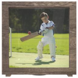 Thumbnail for Personalised Brown Wooden Money Box with Full Photo design 1