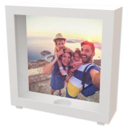 Thumbnail for Personalised White Wooden Money Box with Full Photo design 2